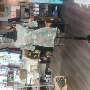 LuLaRoe floral and striped t-shirt.  NWOT ar